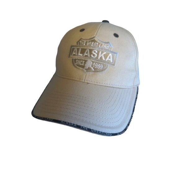 The Great land Alaska Cream Cotton Baseball Hat Cap Adjustable - Picture 1 of 5